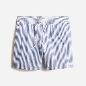 J. Crew Mens Seersucker Swim Trunks
